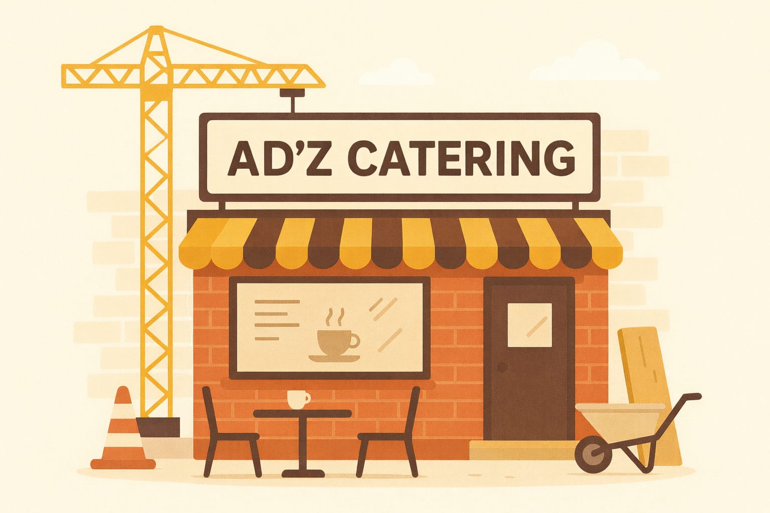 Ad'z Catering Limited — Construction site kitchen illustration
